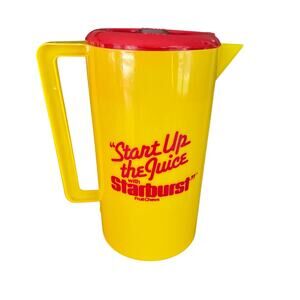 Vintage Start Up the Juice with Starburst Fruit Chews Drink Pitcher 2 Quarts
